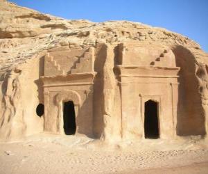 yapboz Al arkeolojik sit-Hijr, Madain Salih, Suudi Arabistan